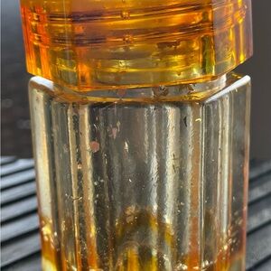 4”-tall Epoxy Honey-colored, Silver-glitter Jar